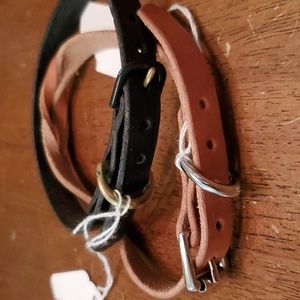Pair of Light and Dark Dog Collars